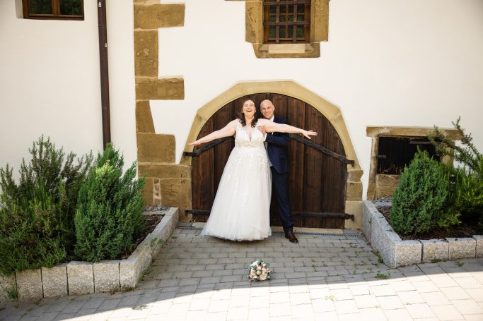Brautpaarbild am Schloss Liebenstein bei Heilbronn