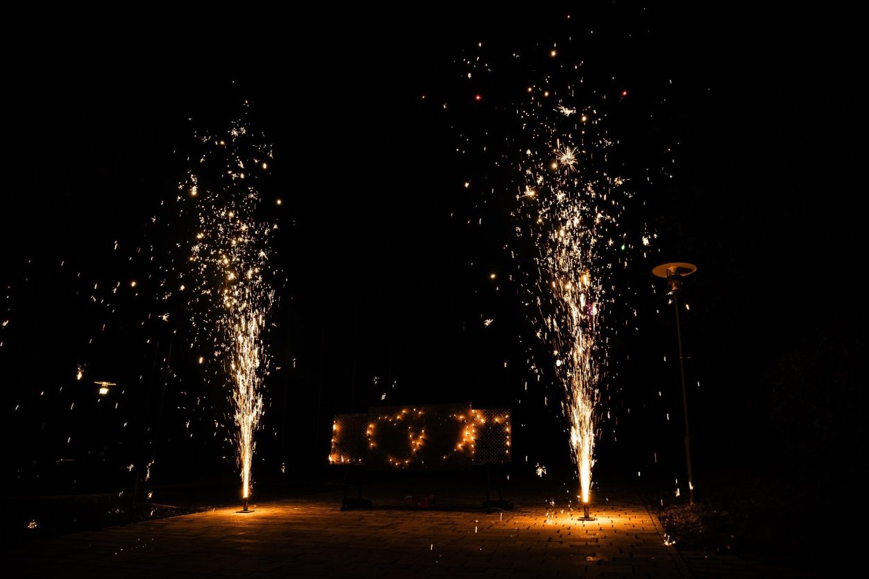 Feuerwerk bei der Hochzeit in Ludwigsburg