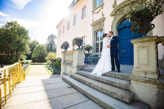 Edles Hochzeitsbild aus der Region Heilbronn am Schloss